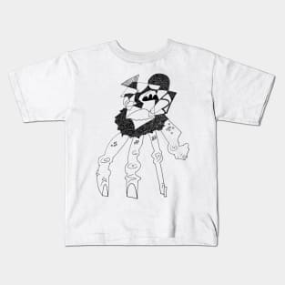 BBOONIE Abstract Fingers Black Kids T-Shirt